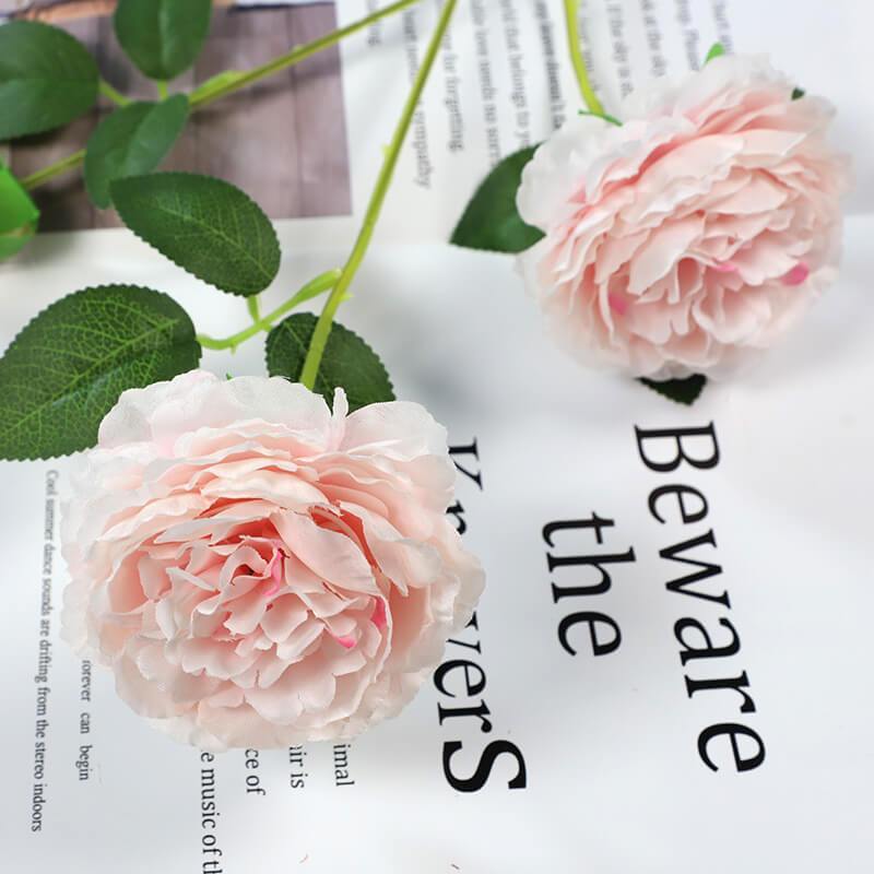 Artificial Flowers 2 PCS Fake Peony Silk Flowers  For Wedding&Home Decoration - CHALIER
