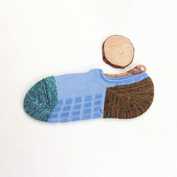 Chalier Men Athletic Socks Thicken Non-Slip Blue 1 Pair - CHALIER