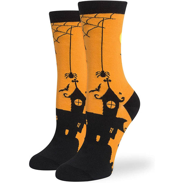Women Socks Crazy Fun Socks Cozy Cotton Socks Orange Socks