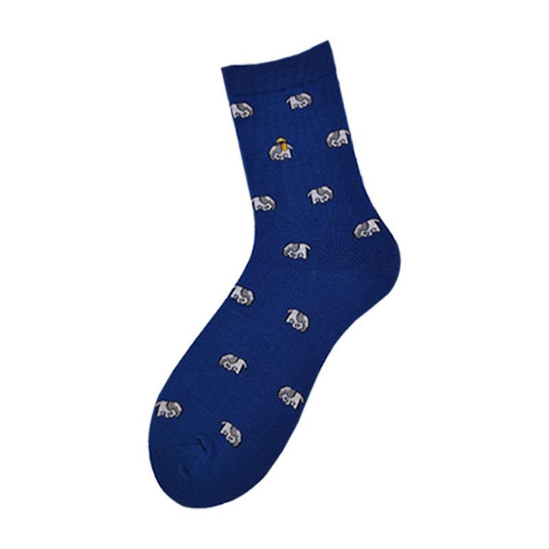 Unisex Crew Cotton Socks Dog Print Cartoon Fun Casual Novelty  Socks - CHALIER