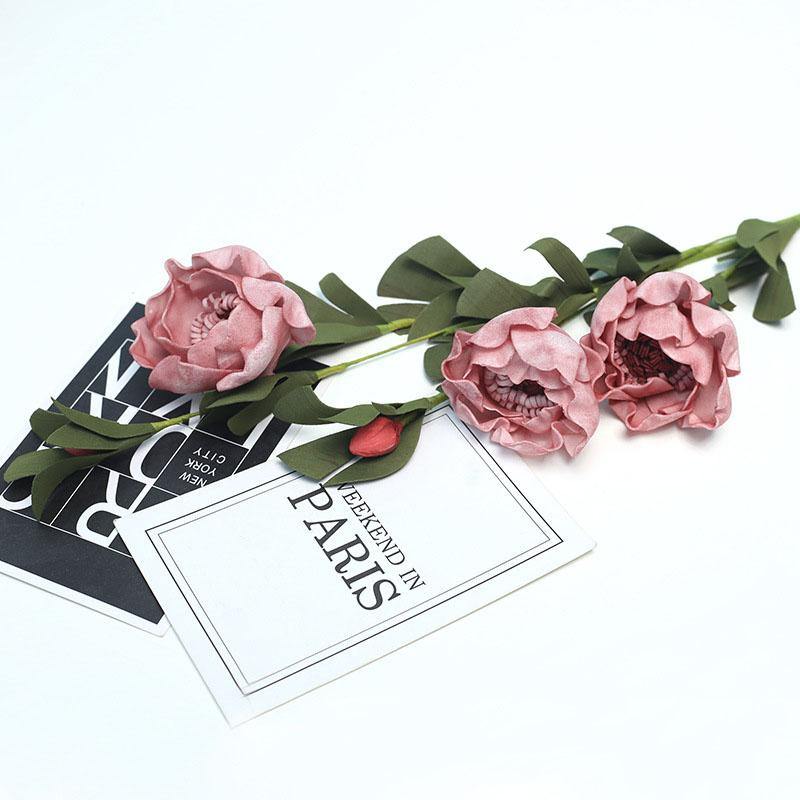 Bouquets Artificial Flowers Environmental Protection PE Leather Fake Flowers Rose Combo Home Decor Gift - CHALIER