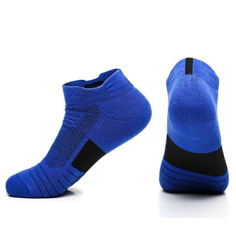 Mens Marathon Socks Set Short Athletic Ankle Non-slip Running Basketball Socks 5 Pairs - CHALIER