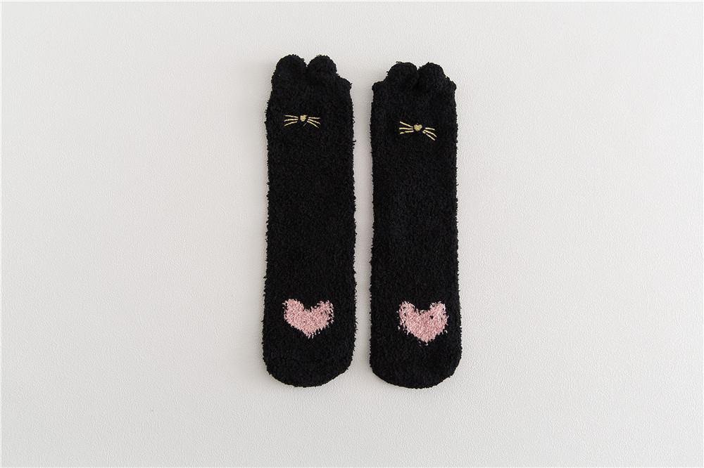 Womens Winter Soft Slipper Cozy Fluffy Socks Fuzzy Love Cute Animals Socks Set Gifts - CHALIER