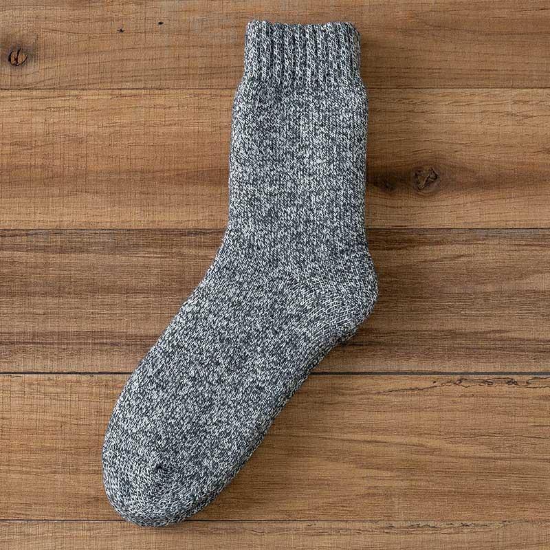Mens Winter Cozy Wool Crew Socks Super Warm Athletic Outdoor Thick Socks Set 6 Pairs - CHALIER
