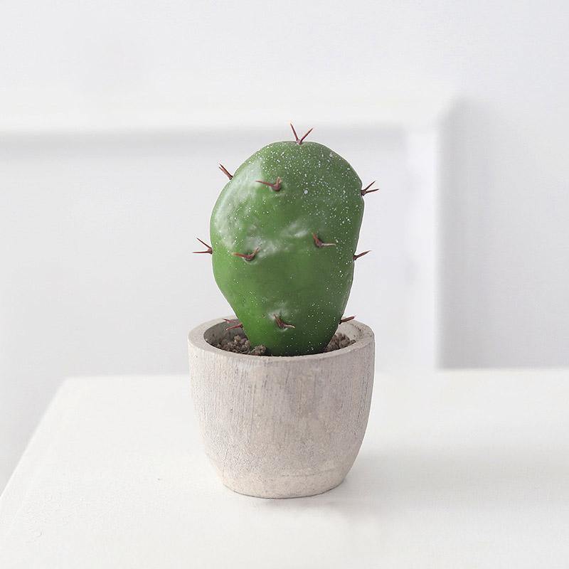 Artificial Plant Fake Mini Potted Fake Cactus Desktop Home Decor - CHALIER