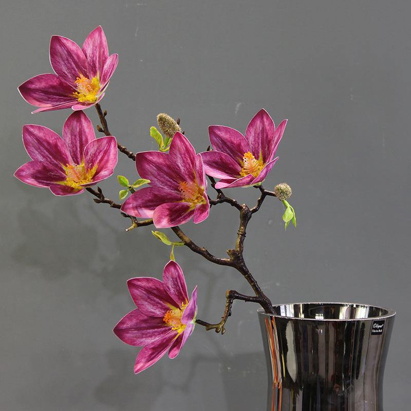 Artificial Flower Artificial Magnolia For Home Office Wedding Decoration - CHALIER