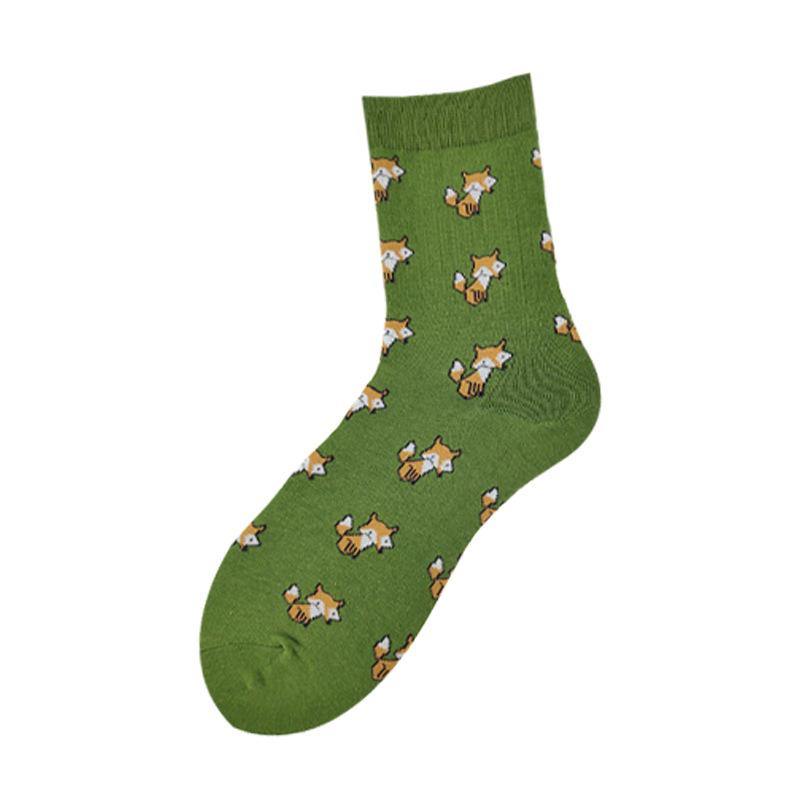 Unisex Crew Cotton Socks Dog Print Cartoon Fun Casual Novelty  Socks - CHALIER