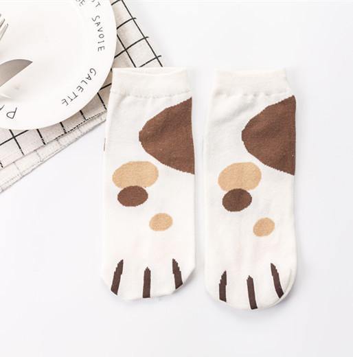 Womens Cute Socks Animals Cat Claw Pattern Socks Novel Fun Cotton Socks Set 4 Pairs - CHALIER