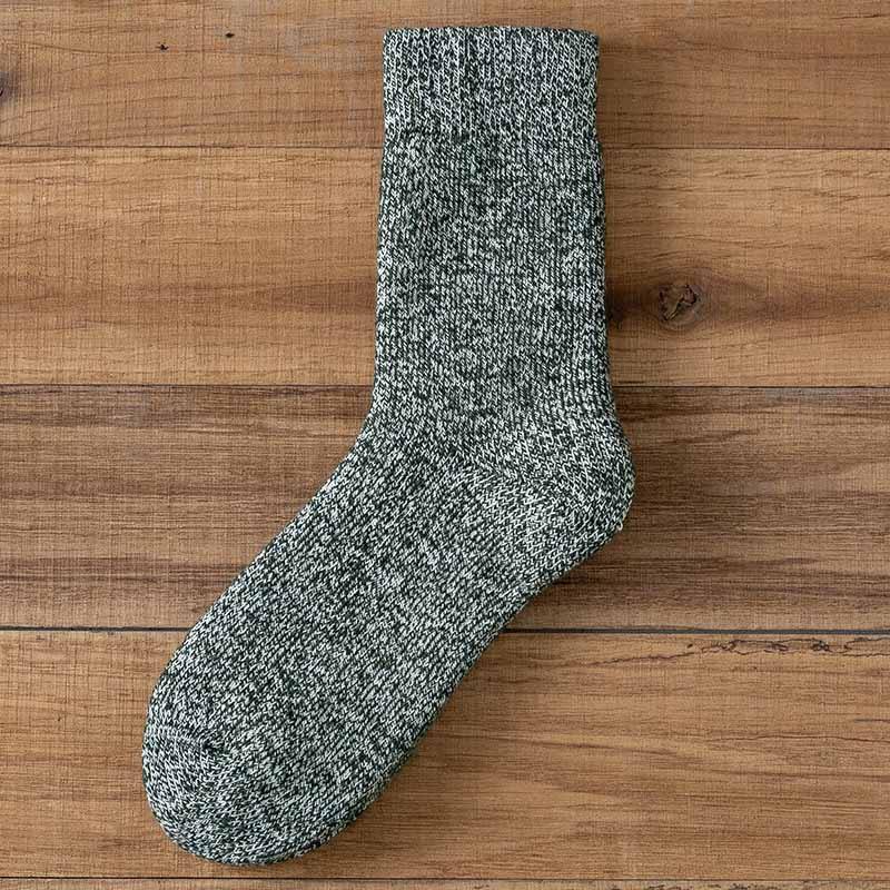 Mens Winter Cozy Wool Crew Socks Super Warm Athletic Outdoor Thick Socks Set 6 Pairs - CHALIER