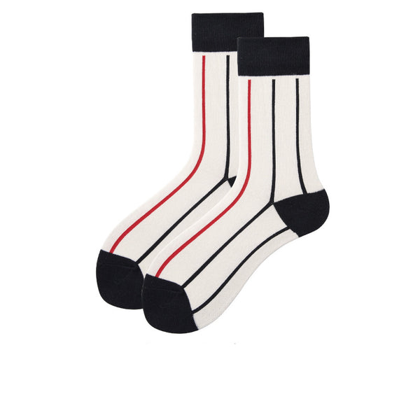 Chalier Mens Casual Crew Street Hip-hop Couple Strip Socks