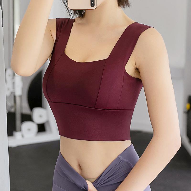 Women Sport Bra Yoga Running Removable Pads Gym Workout Fitness Athletic Comfort Support Bra - CHALIER