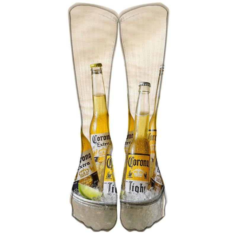 Mens Cotton Fun Crazy Socks Famous Painting Crew Socks Unisex 1 Pair - CHALIER