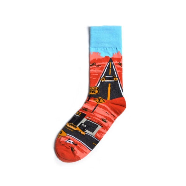 Chalier Mens Casual Mountain Racing Sports Crew Cotton Socks - CHALIER