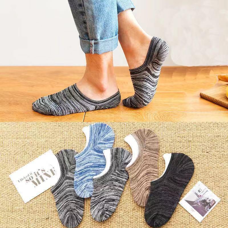 Mens No Show Socks Summer Cotton Crew Socks 10 Pairs - CHALIER