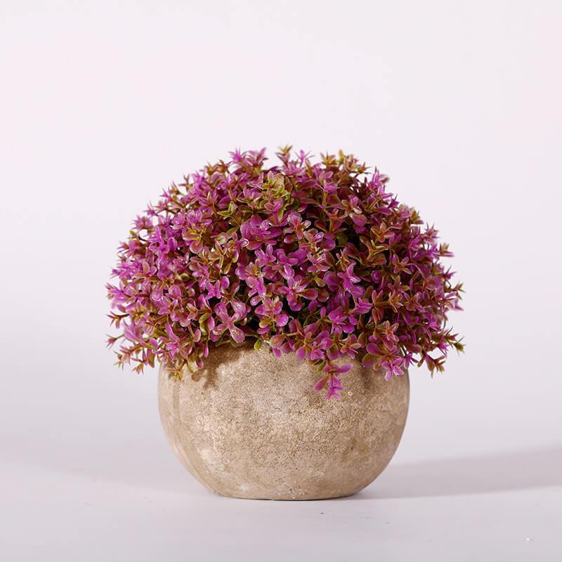 Artificial Plants Potted Artificial Greenery Green Grass Plastic Faux Topiary Shrubs For Home Office Decorations - CHALIER