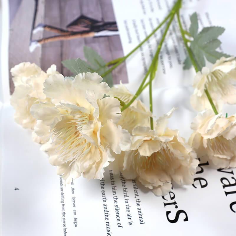 Artificial Flowers 2 PCS Fake Peony Silk Flowers  For Wedding&Home Decoration - CHALIER