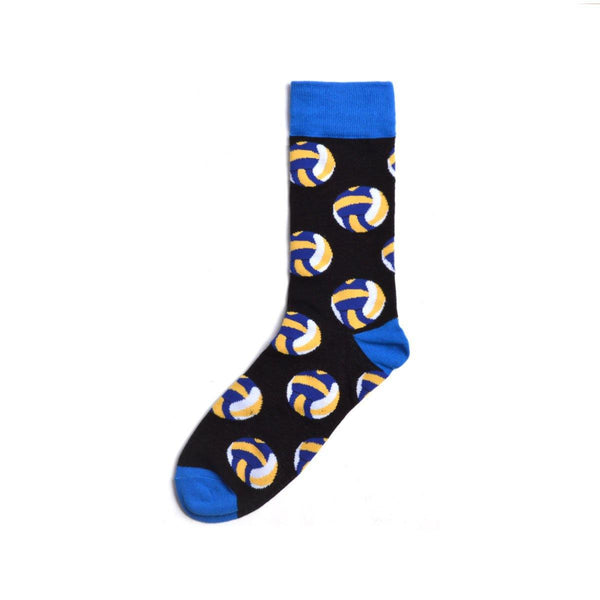 Chalier Mens Casual Volleyball Sports Crew Cotton Socks - CHALIER