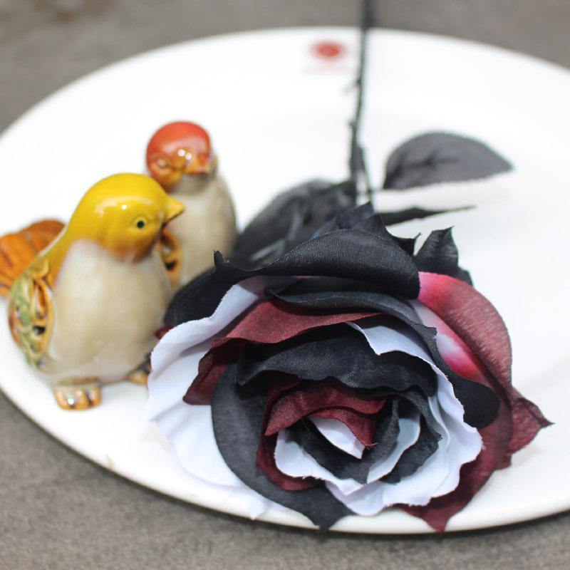 Artificial Flowers Roses Silk Flowers Blossom Fake Long Stem Artificial Roses for Home Wedding Decorations - CHALIER