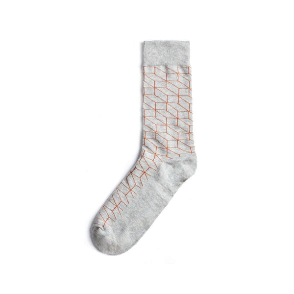 Chalier Mens Casual Crew Polygon Cotton Socks - CHALIER
