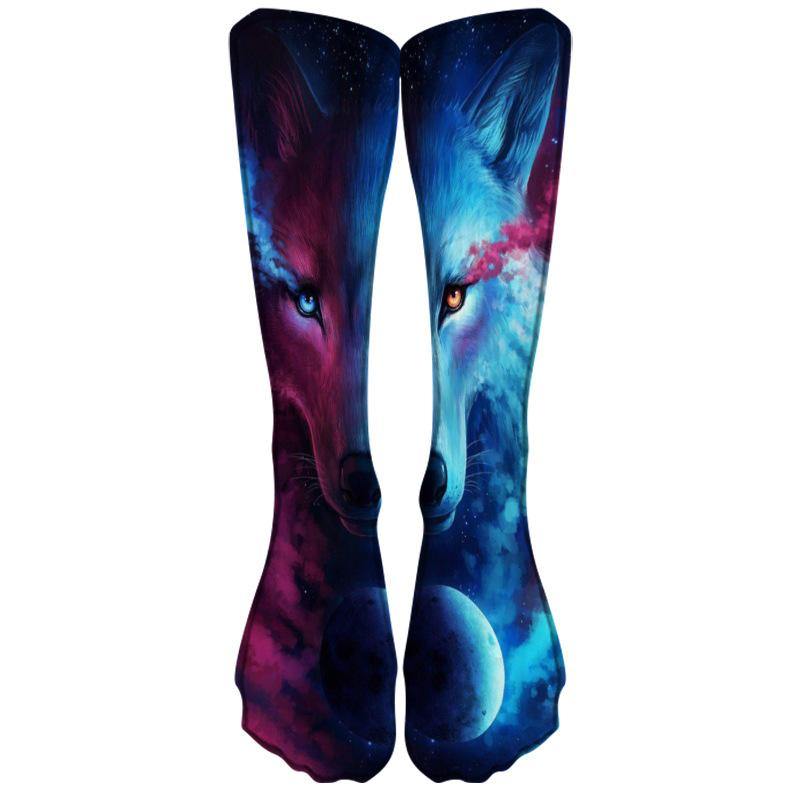 Mens Cotton Fun Crazy Socks Famous Painting Crew Socks Unisex 1 Pair - CHALIER