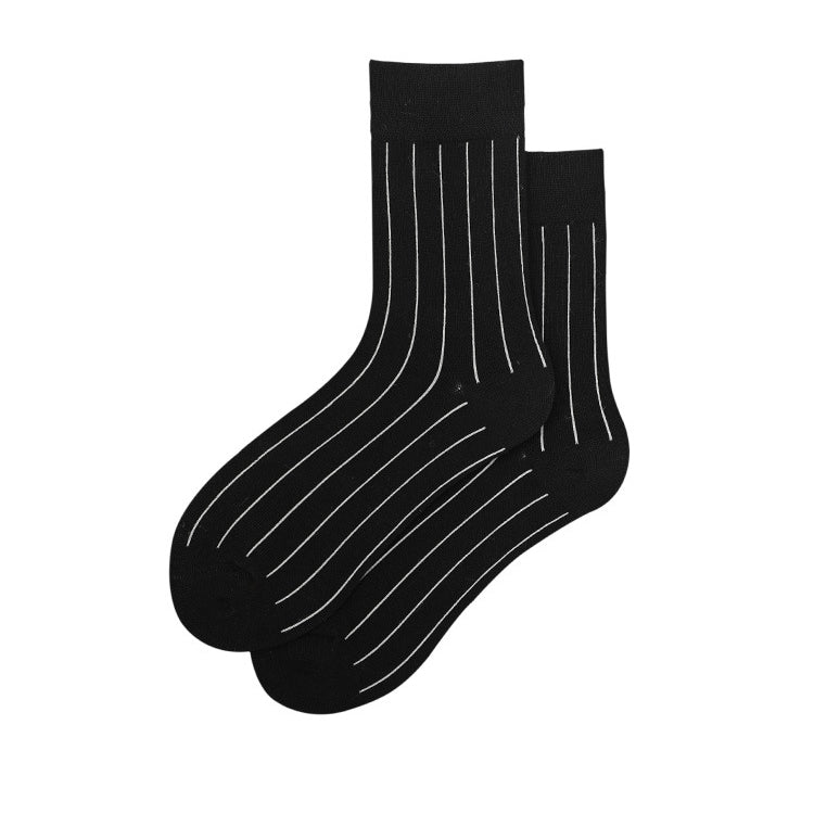 Chalier Mens Casual Cartoon Pinstripe Cotton Socks