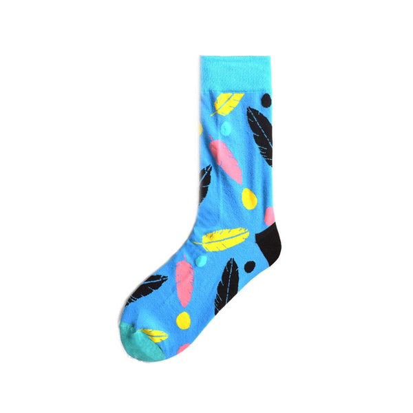 Chalier Mens Casual Crew Feather Cotton Socks - CHALIER