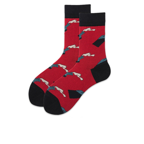 Chalier Mens Casual Crew Street Hip-hop Couple Chimney Socks