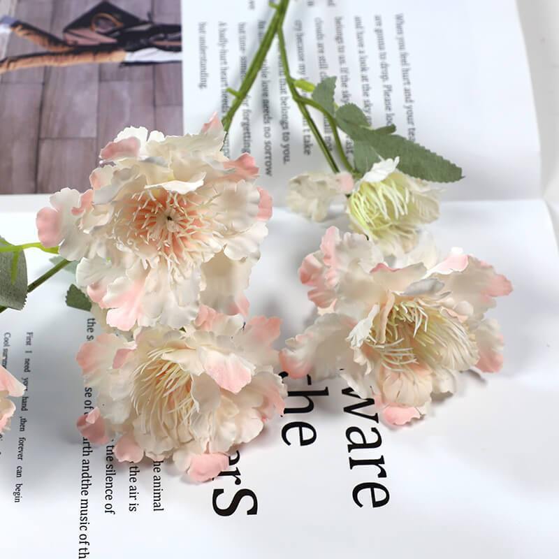 Artificial Flowers 2 PCS Fake Peony Silk Flowers  For Wedding&Home Decoration - CHALIER