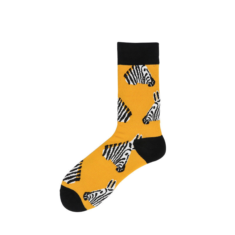 Women Socks Vintage Literary Abstract Oil Painting Men's Socks Cotton Socks