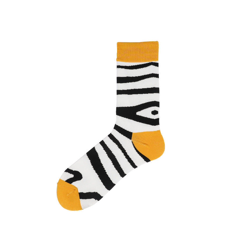 Women Socks Vintage Literary Abstract Oil Painting Men's Socks Cotton Socks