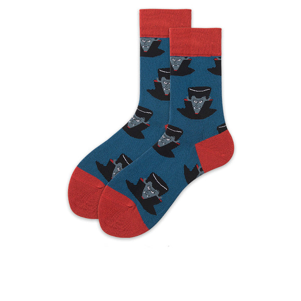 Chalier Mens Casual Crew Street Hip-hop Couple Vampire Socks