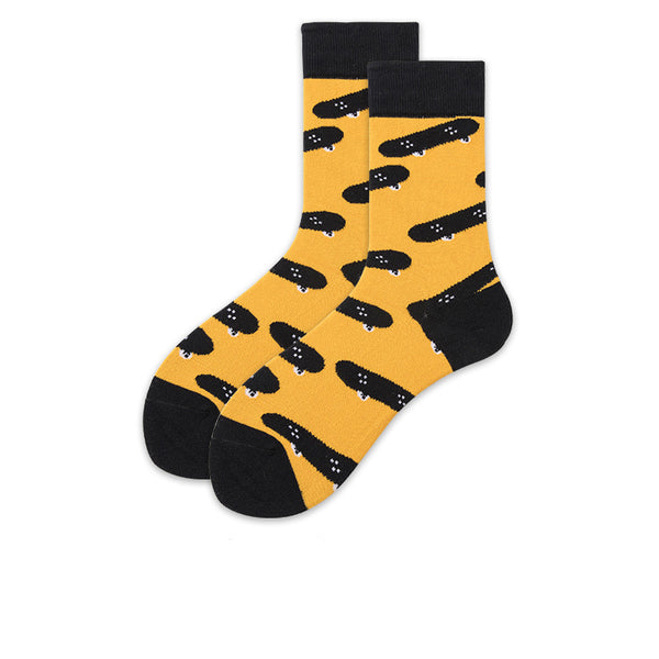 Chalier Mens Casual Crew Street Hip-hop Couple Skate Socks