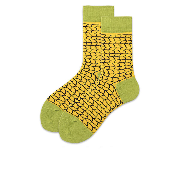 Chalier Mens Casual Crew Street Hip-hop Couple Corn Socks