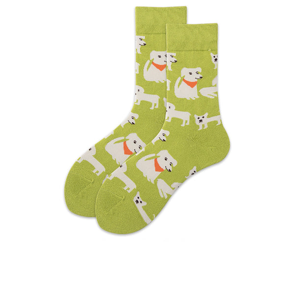 Chalier Mens Casual Crew Street Hip-hop Couple Puppy Socks