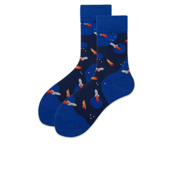 Chalier Mens Casual Crew Street Hip-hop Couple Rocket Socks