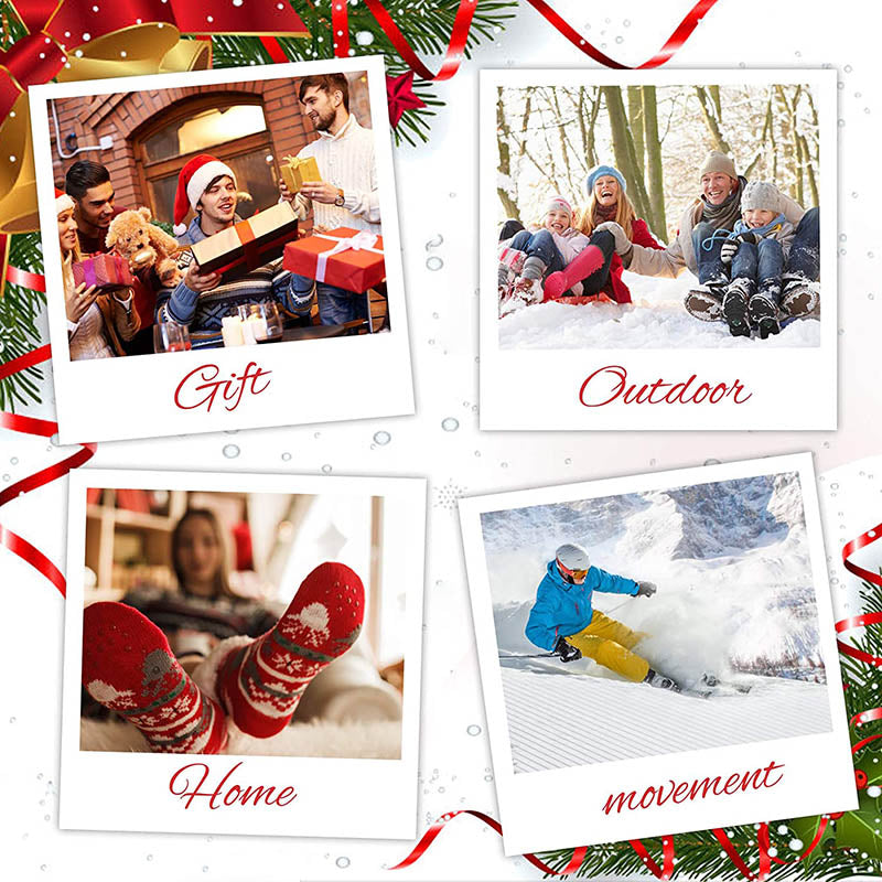 Womens Winter Snow Slipper Socks Fuzzy Cozy Socks Blue/Black