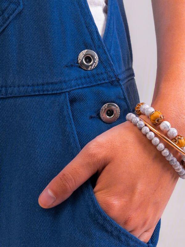 Chalier Sleeveless Denim Floral Floral-Print One-Pieces Jumpsuit Overalls - CHALIER