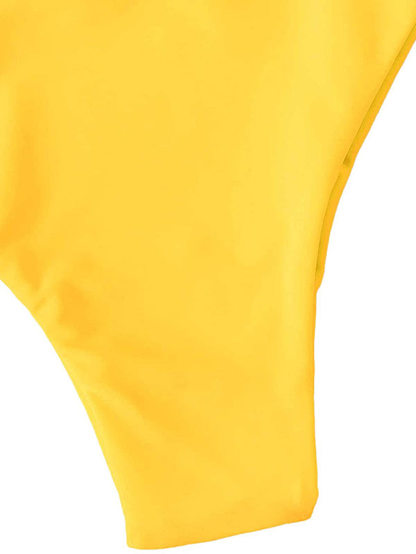 Sexy Strapless Bikini Set Soft Drawstring Two-Piece Swimsuits