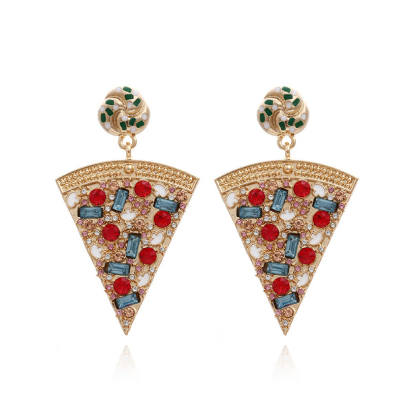 Female Fashionable Earrings Women Design Pizza Drop Earrings