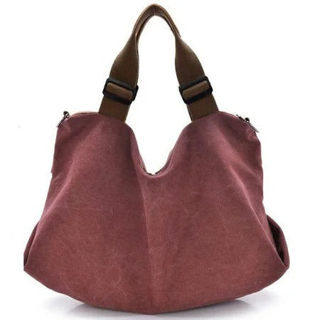 Women Canvas Portable High Capacity Handbags Crossbody Shoulder Bag