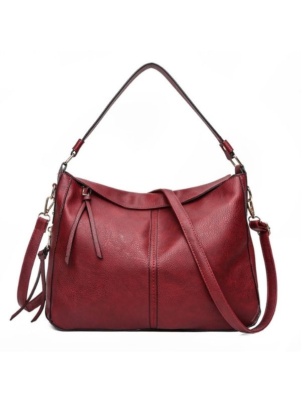 Women's Solid Soft Multifunction Leather Bag