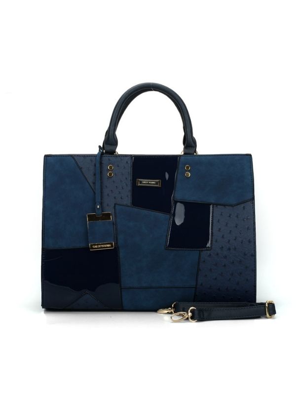 Women Stitch PU Shoulder Handbag