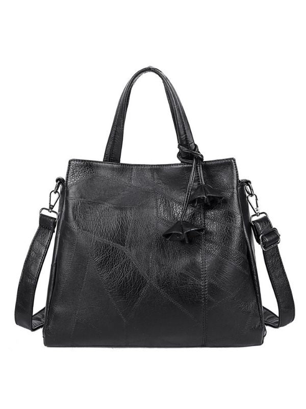 Women's Handbags Pu Solid Soft Shoulder Handbag