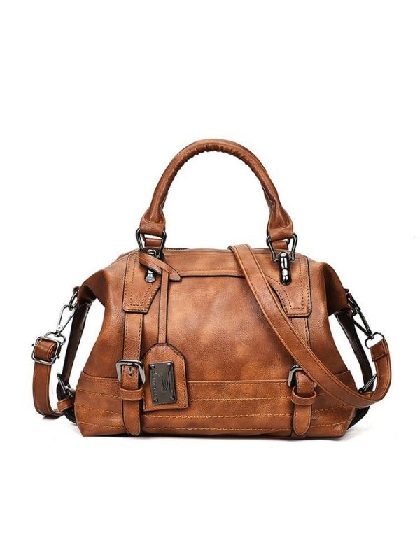 Women's Solid PU Leather Handbags