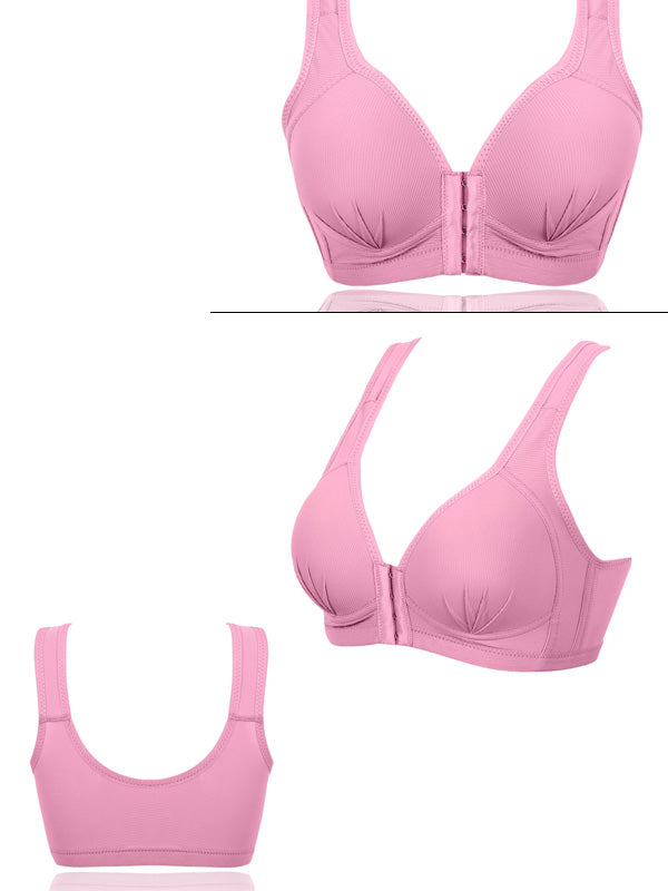 Plus Size Sexy Push Up Front Closure Bra Cotton Super Comfort