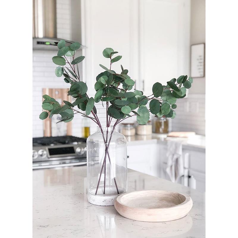Artificial Eucalyptus Garland Long Silver Dollar Foliage Plants Greenery Fake Plastic  Eucalyptus Decoration - CHALIER