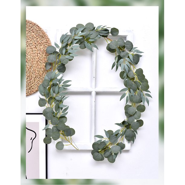 2Pcs Artificial Eucalyptus and Willow Vines for Wedding Backdrop Table Decoration