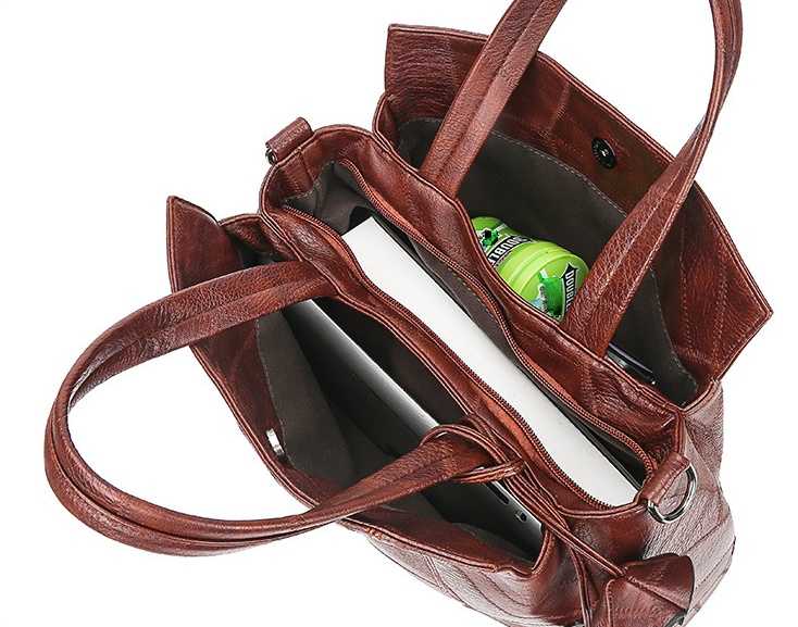 Women's Handbags Pu Solid Soft Shoulder Handbag