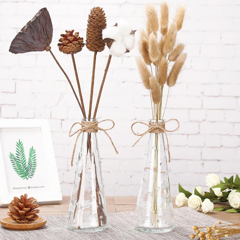 30PCS Natural Dried Flowers Rabbit Tail Grass Natural Plants Real Flower Bouquets for Home Wedding Pastoral  Decoration - CHALIER