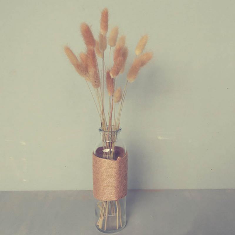 30PCS Natural Dried Flowers Rabbit Tail Grass Natural Plants Real Flower Bouquets for Home Wedding Pastoral  Decoration - CHALIER